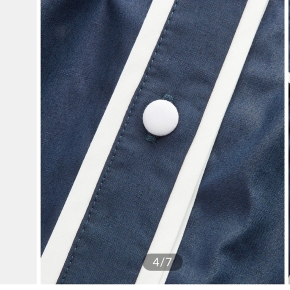 Commense Navy and White Midi Dress - Picture 4 of 6